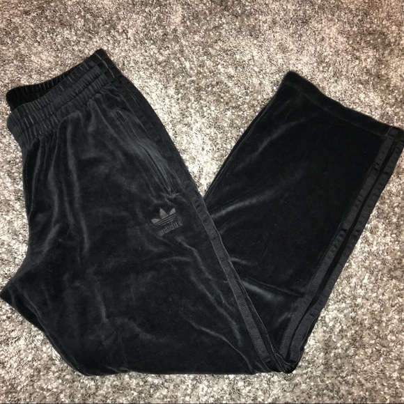 adidas mens velour track pants